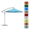 Nature Spring Patio Umbrella, Cantilever Hanging Outdoor Shade, Easy Crank and Base for Table, 10-foot (Blue) 115639ZMS - alternate 3